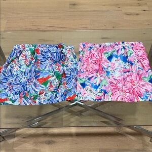 Lot of 2 Floral Print strapless top in Blue and Pink